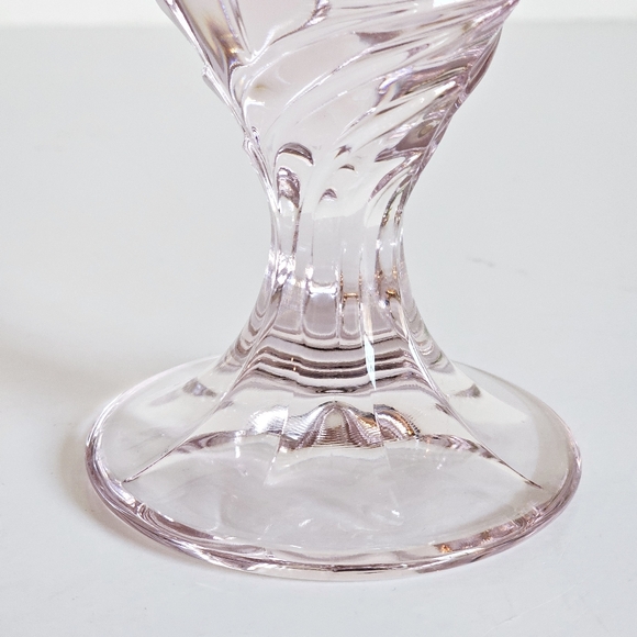 Vintage Noritake 1985 Sweet Swirl Clear Pink Water Goblet Iced Tea Glass - Picture 5 of 7